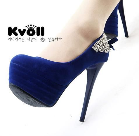 Sapato kvoll azul cristal